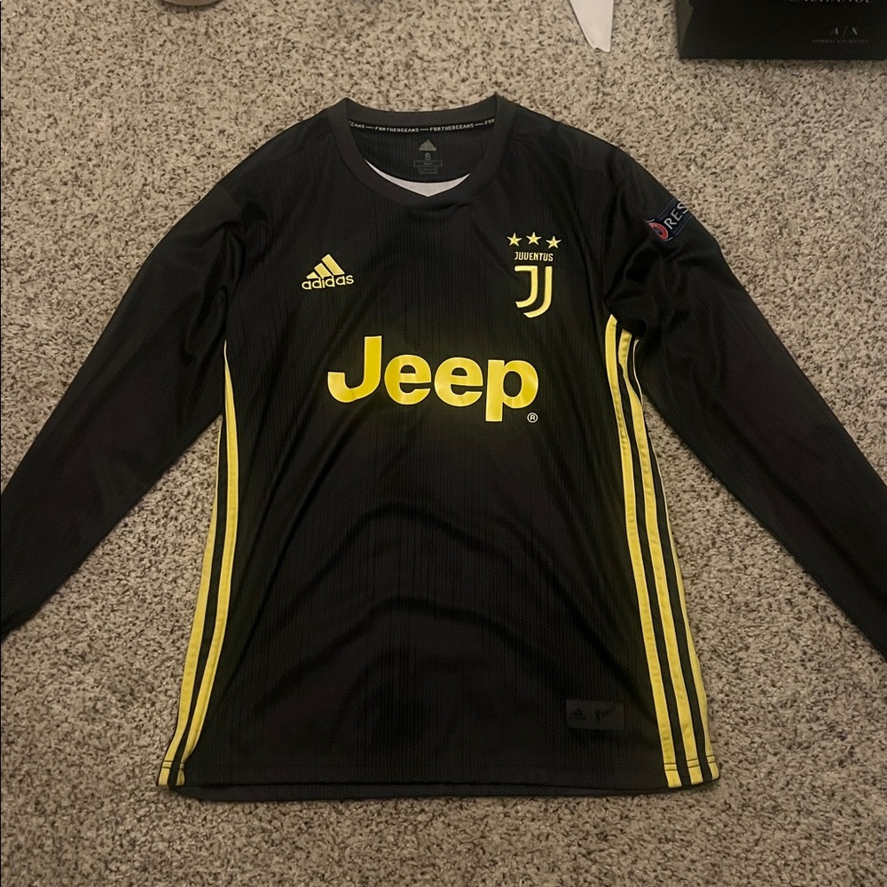 Adidas Juventus Black and Yellow Jersey